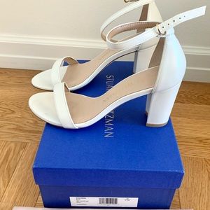 Stuart Weitzman Nearlynude heel - white (bridal!)
